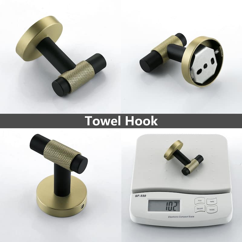 4-Piece Bath Hardware Set Towel Holder Set Toilet Paper Holder Set