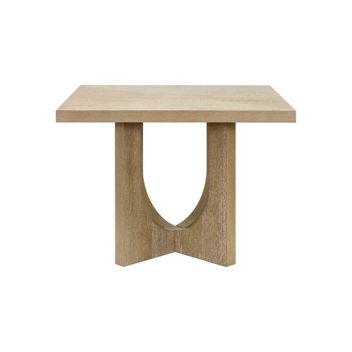 Modern Wood Counter Height Kitchen Table with Four Chairs, Light Brown