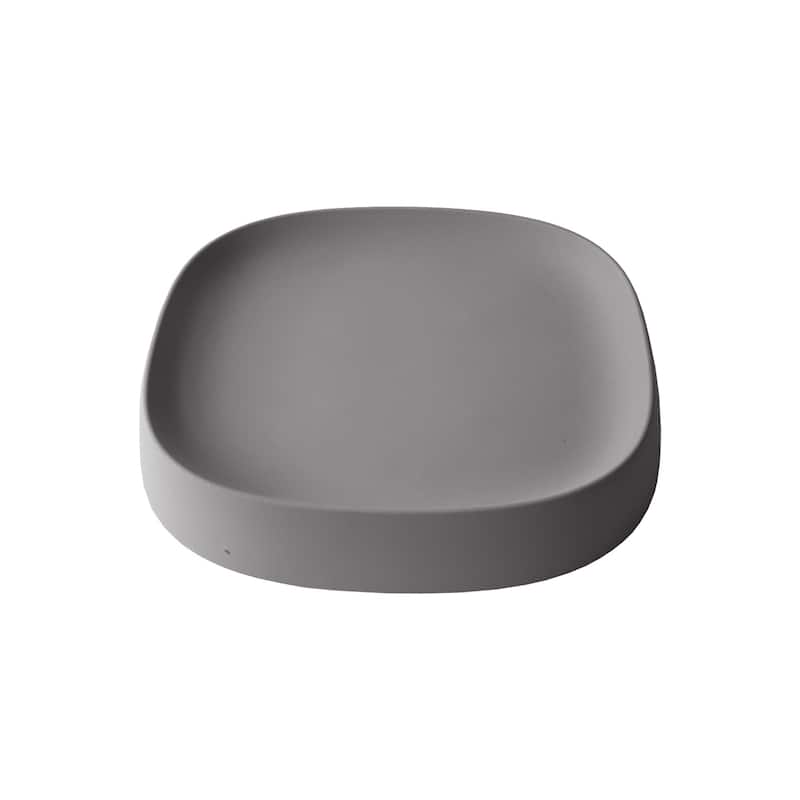 Pebble Modern Plant Caddy with Hidden Wheels - Medium - Ash