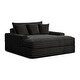preview thumbnail 11 of 9, Furniture of America Venden Modern Chenille Padded 2-Seater Chaise Loveseat with USB Charger and Cup Holders