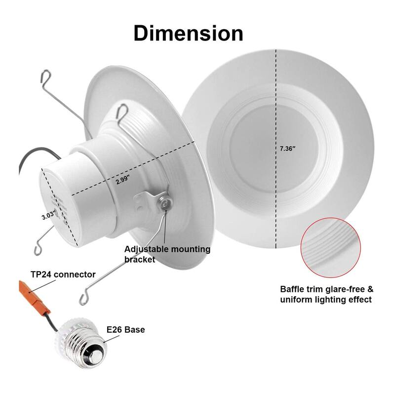 Banord LED RGB Smart Recessed 6 Inch 13 Watt Flush Mount Ceiling Lights (3 Pack) - 0.60