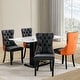 preview thumbnail 84 of 99, High-end Tufted Velvet Upholstered Nailhead Dining Chair Set of 6 Set of 4 - Black Orange