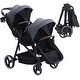 preview thumbnail 14 of 16, Double Stroller Track Multi-Position Reversible & Adjustable Backrest Dark Gray