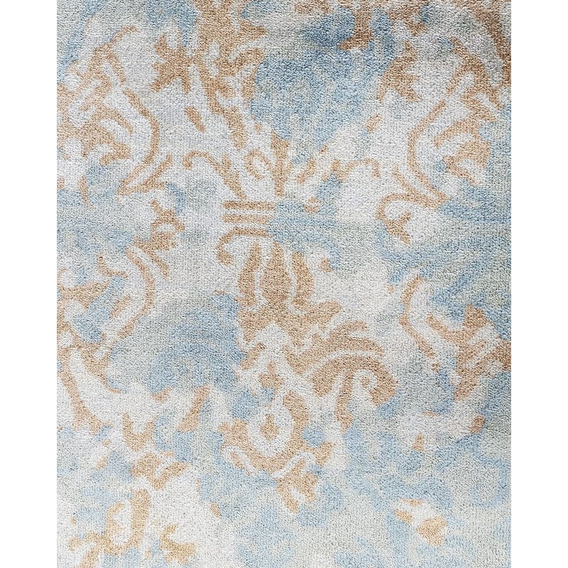 Ikat One-of-a-Kind Hand-Knotted Area Rug, Blue - 9' 4" x 11' 10"