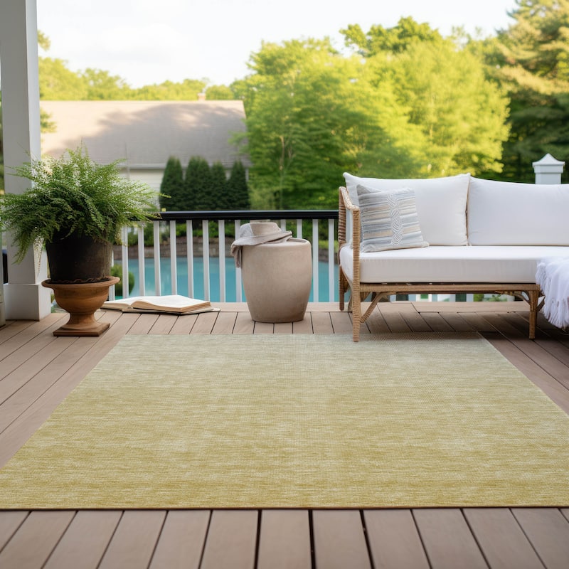 Machine Washable Indoor/ Outdoor Chantille Solid Ombre Rug