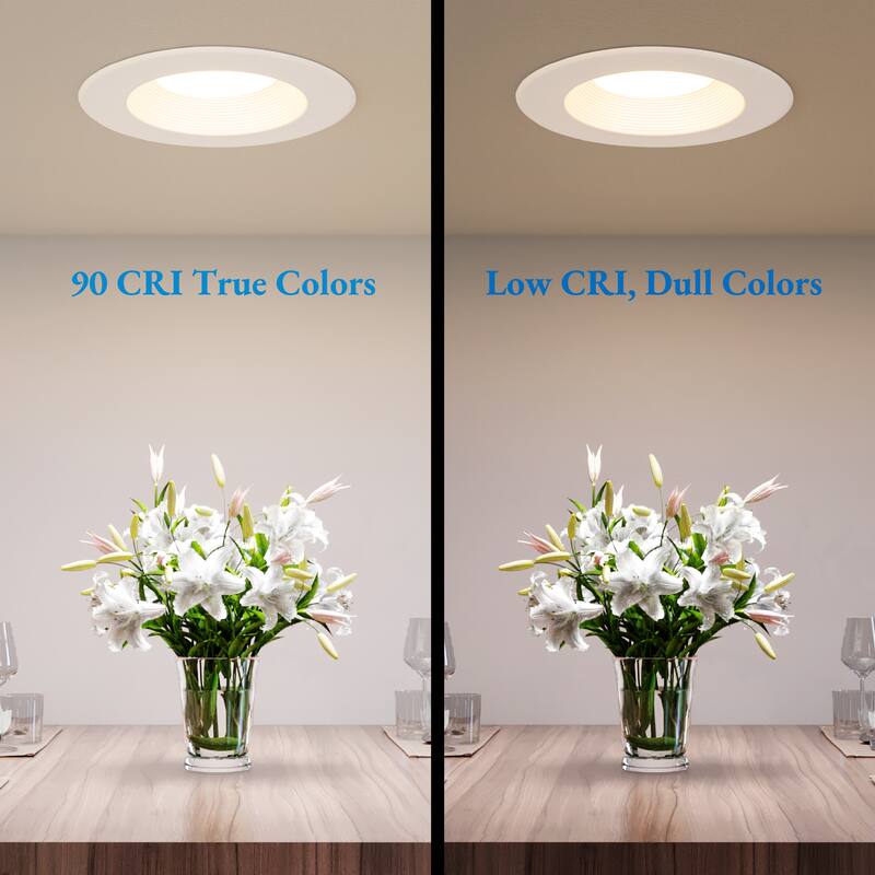 Flush Mount Round Ceiling Light 7.4" Wide 5CCT Dimmable Recessed Lighting