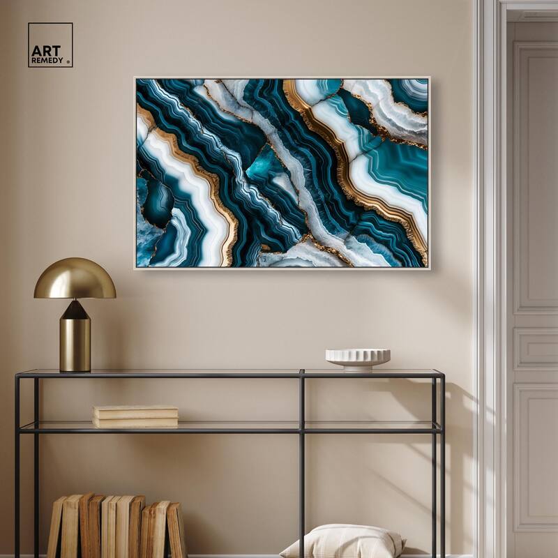Teal Tides Treasure I Canvas by Art Remedy