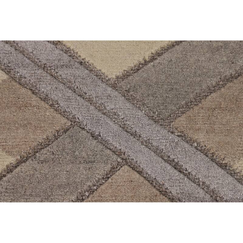 Trellis Gabbeh Oriental Area Rug Handmade Wool Carpet - 9'0" x 11'9"