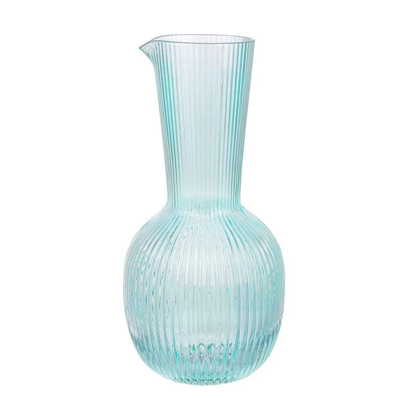 Elle Decor Amber Ring Carafe and Water Drinking Glass Lid - 40 oz