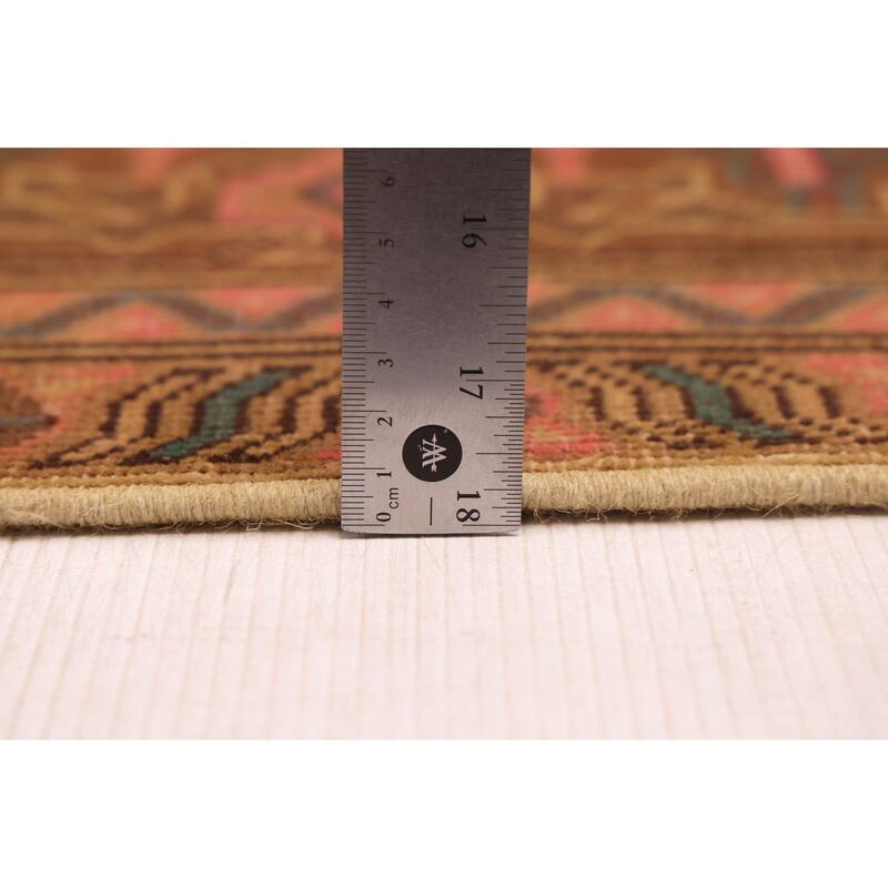 ECARPETGALLERY Hand-knotted Kayseri Vintage Light Brown Wool Rug - 6'4 x 9'4