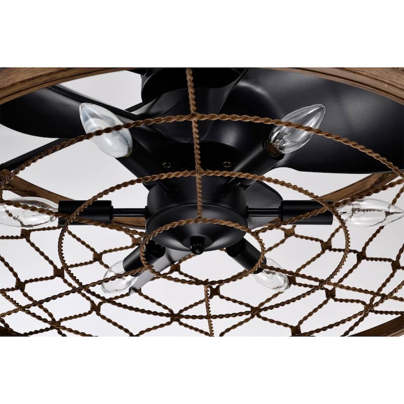 Deniz 24 Inch Modern Contem Fandelier with Remote