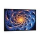 preview thumbnail 1 of 10, iCanvas "Fractal Art III" by Tenyo Marchev Framed Canvas Print Black - 26x40
