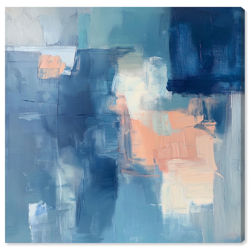Whispering Blue II Canvas by Art Remedy, Gallery Wrapped