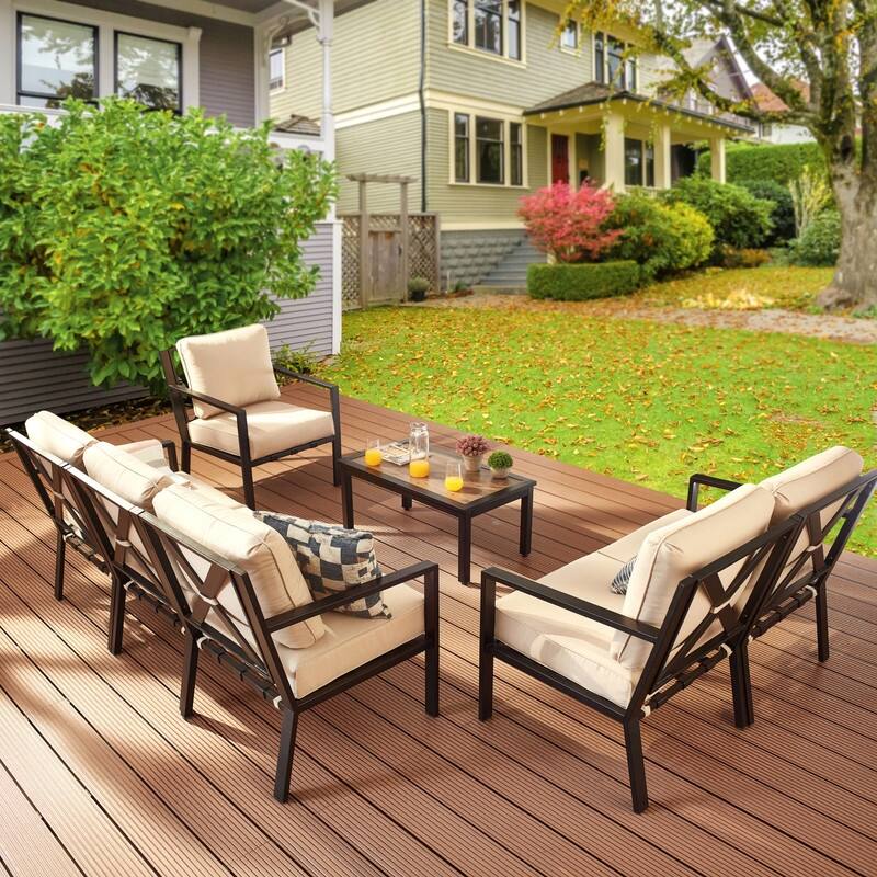 Patio Festival X-Back 7-Piece Outdoor Conversation Set