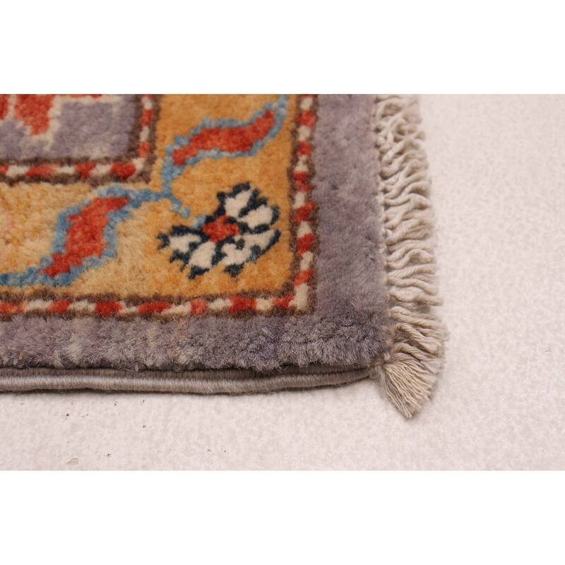 ECARPETGALLERY Hand-knotted Uzbek Ghazni Grey Wool Rug - 4'0 x 5'10