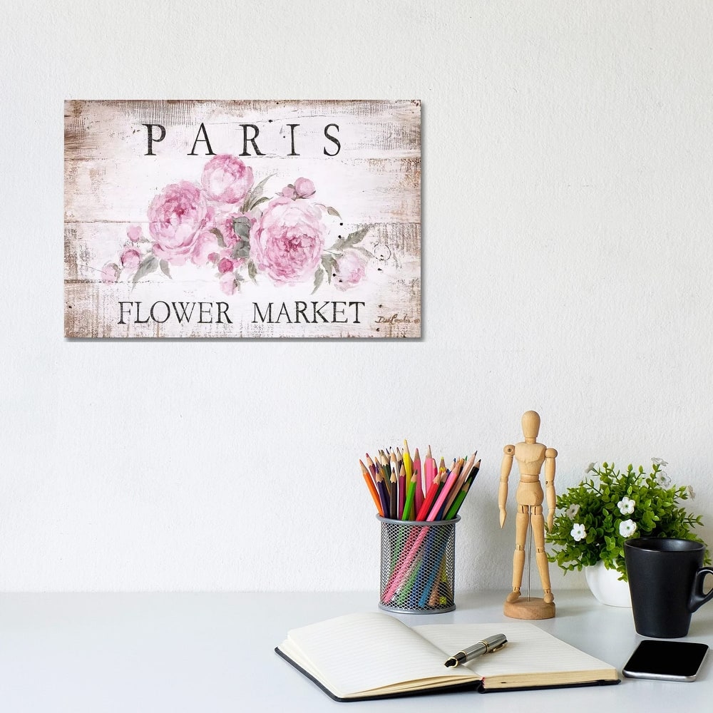 iCanvas "Paris Flower Market Sign" by Debi Coules Canvas Print
