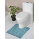 Home Weavers Modesto Collection Absorbent Cotton Machine Washable Bath Rug - 20"x20" - Blue