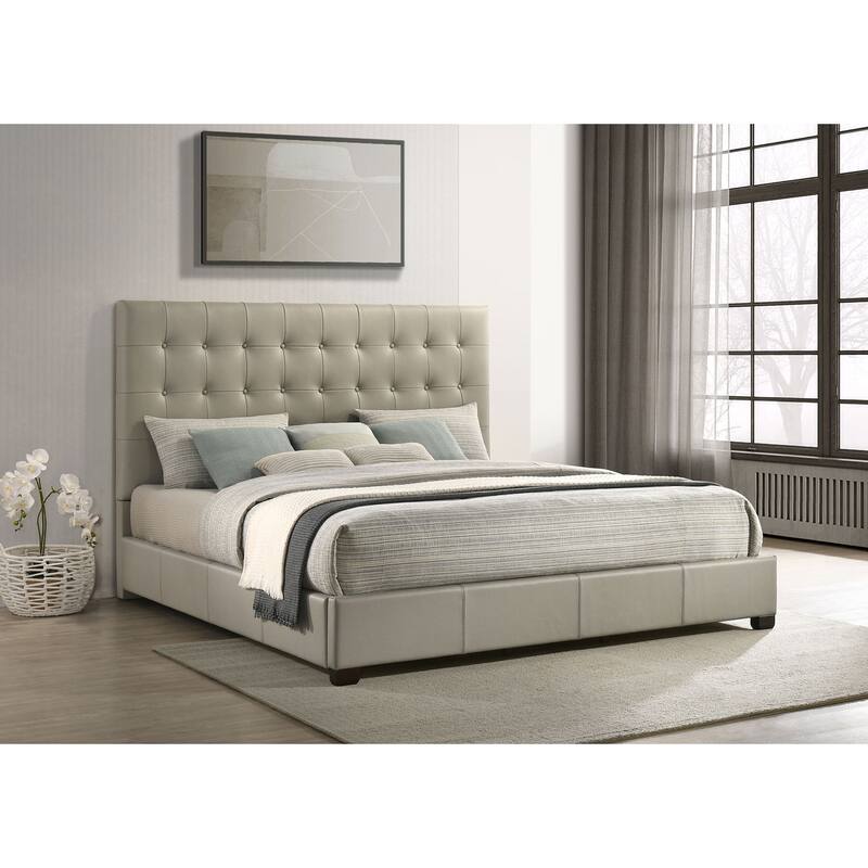 Medley Genuine Leather Platform Bed