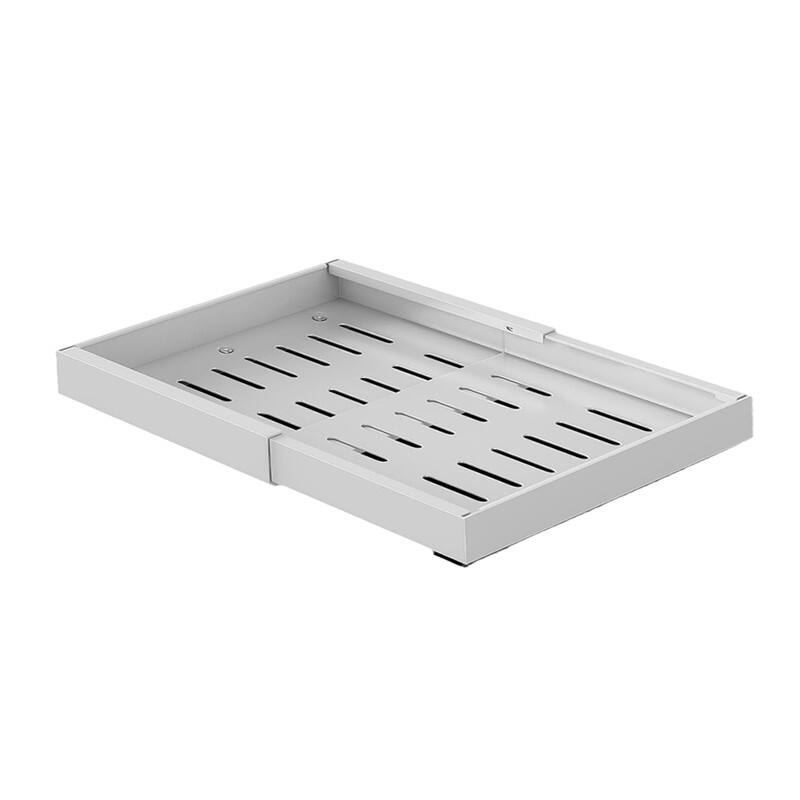 1Pc 3 Rails Expandable Pull Out Cabinet Organizer - Large (43.5-68cm) - White