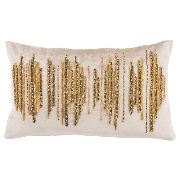SAFAVIEH Deston Darling Boho Sequin Beige Gold 12 x 20 inch