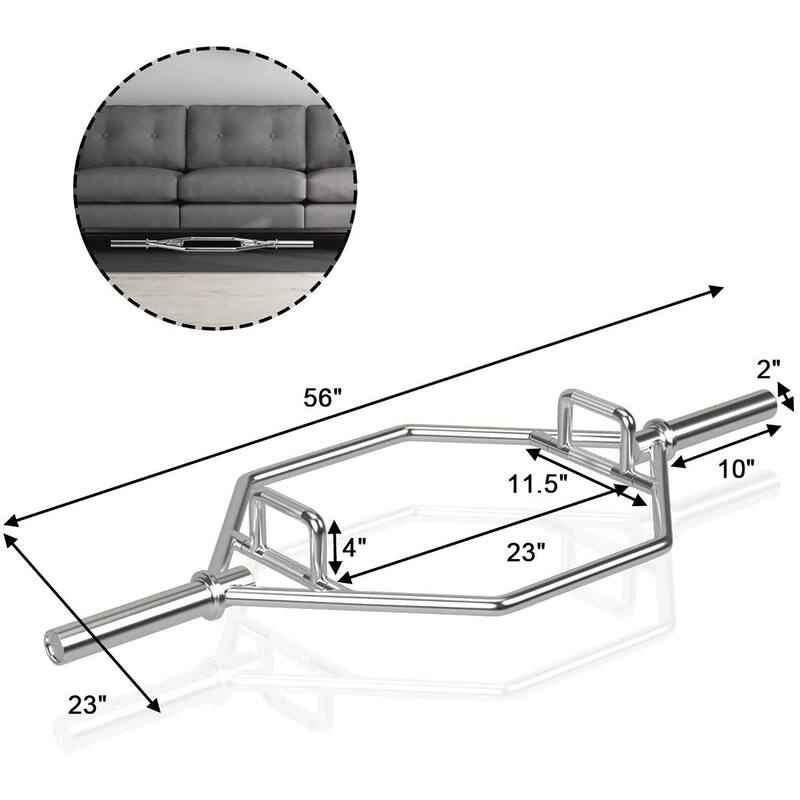 56'' Olympic Tarp Bar W/ Knurled Handles for Weight Lifting and