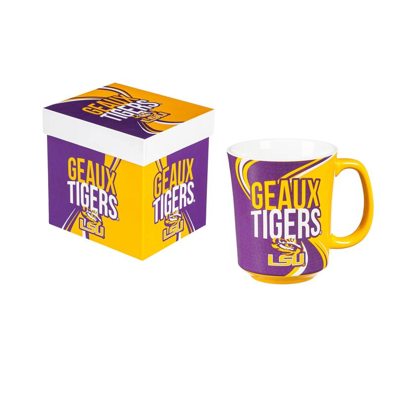 Louisiana State University, 14 oz Ceramic Coffee Mug w/ Gift Box
