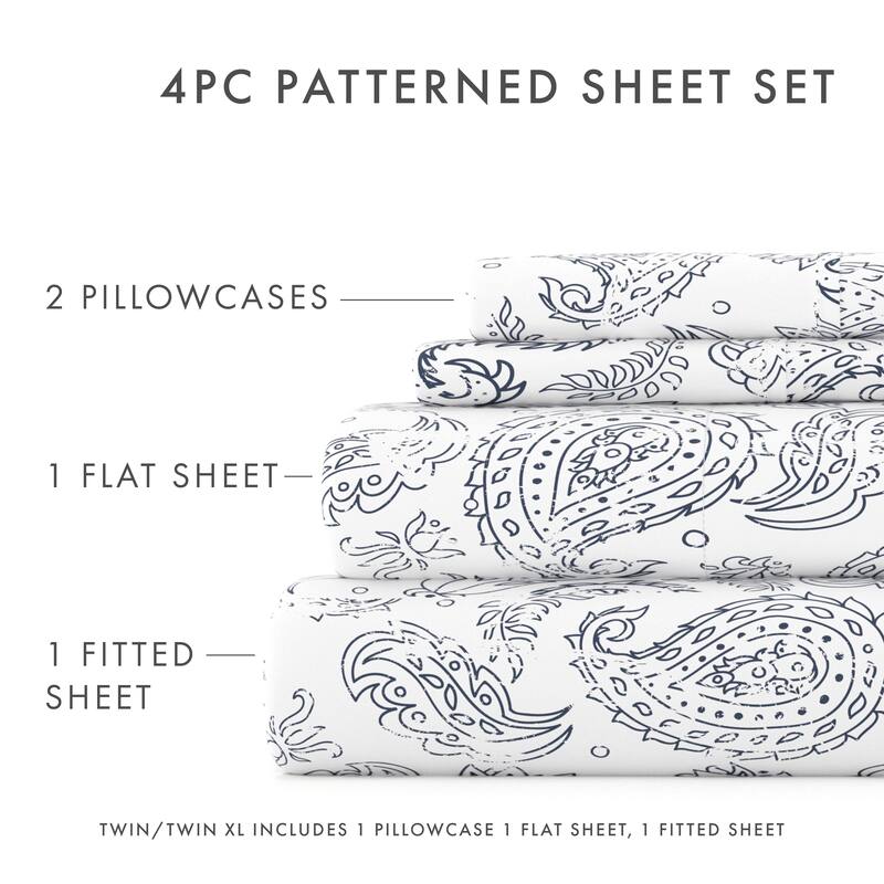Becky Cameron Ultra-soft Printed 4-pc. Deep Pocket Bedsheet Set