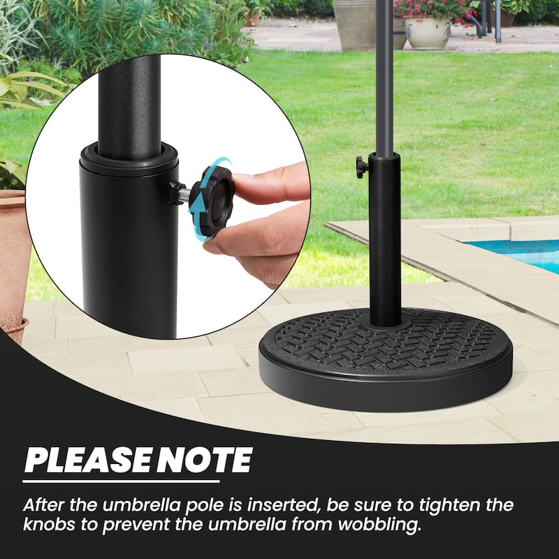 29/45 lbs Outdoor Concrete Cement Filled Round Umbrella Base Holder for Straight Pole Market Umbrella