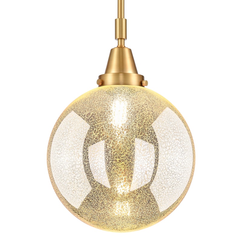 Innovations Lighting 447-1S-G208-10 Beacon 10" Wide Mini Pendant with - Satin Gold