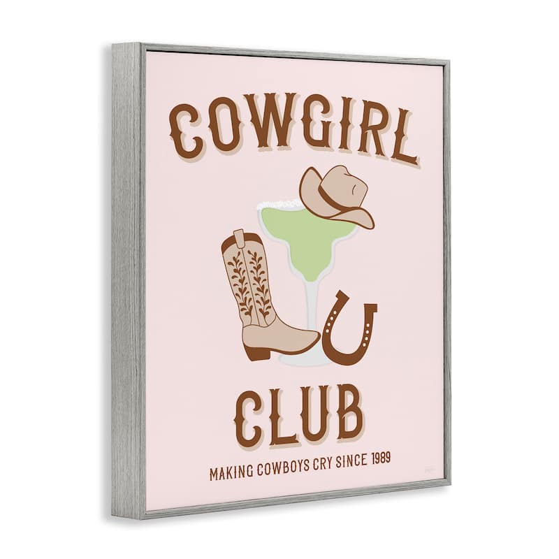 Stupell Cowgirl Club Accessories Framed Giclee Art Design By Natalie Carpentieri