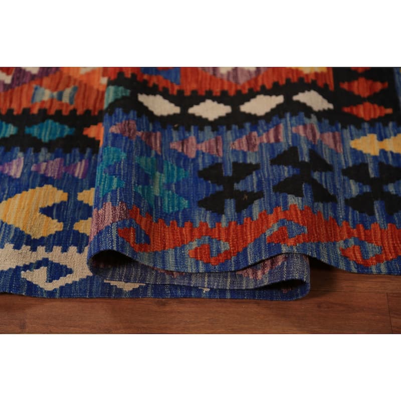 South Western Style Kilim Oriental Area Rug Wool Carpet - 8'5"x 11'2"
