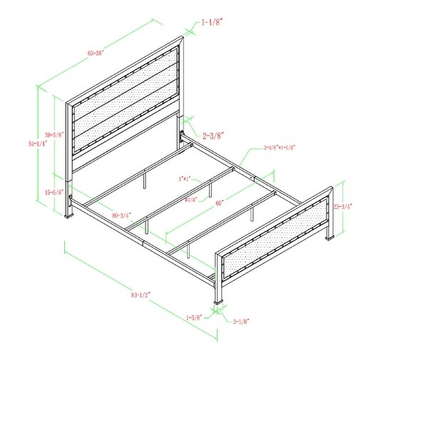 Carbon Loft Santos Rustic Metal Queen Panel Bed