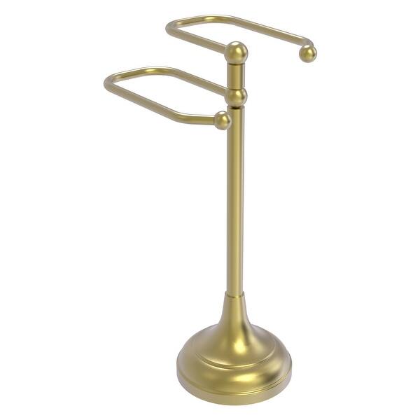 Allied Brass Free Standing Two Arm Guest Towel Holder in Antique Bronze