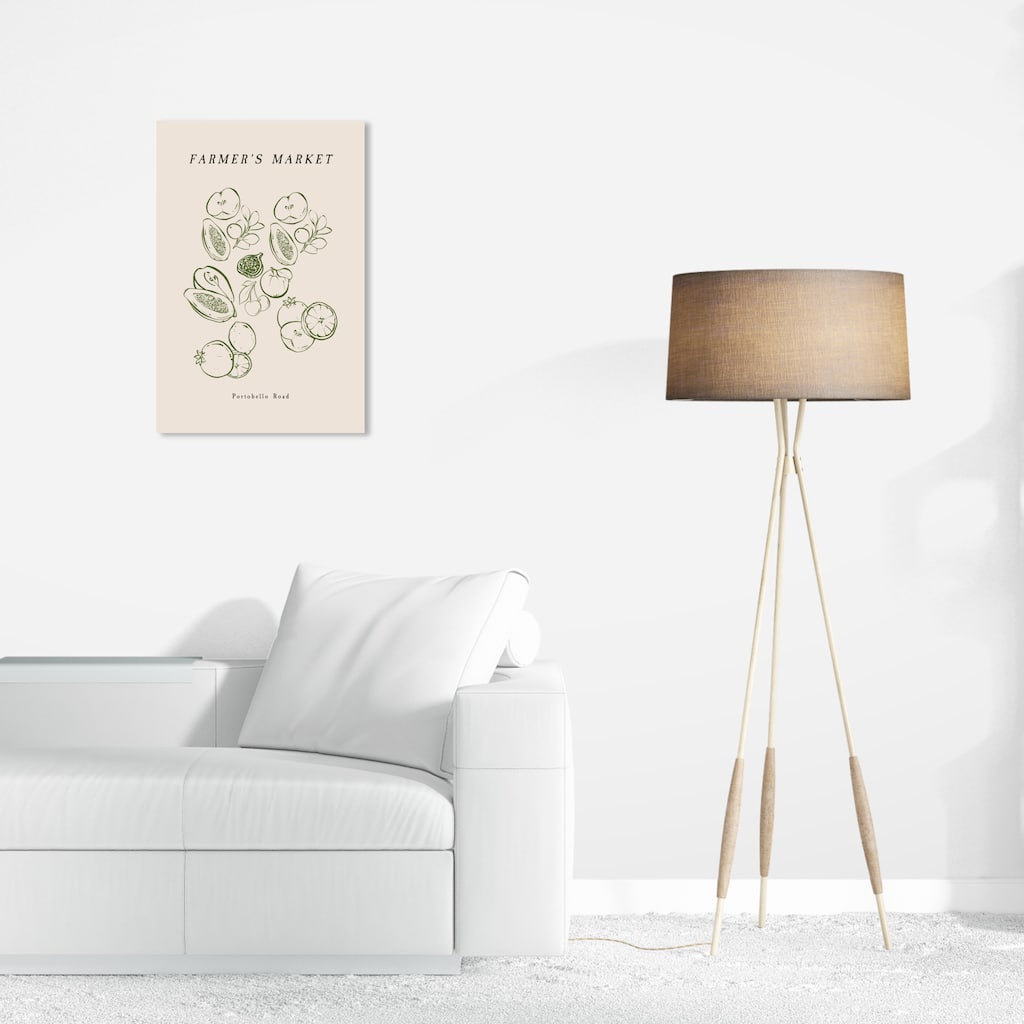 Wynwood Studio Canvas Food and Cuisine Farmer Market Variety Green and Army Green Modern & Contemporary Wall Art Canvas Print