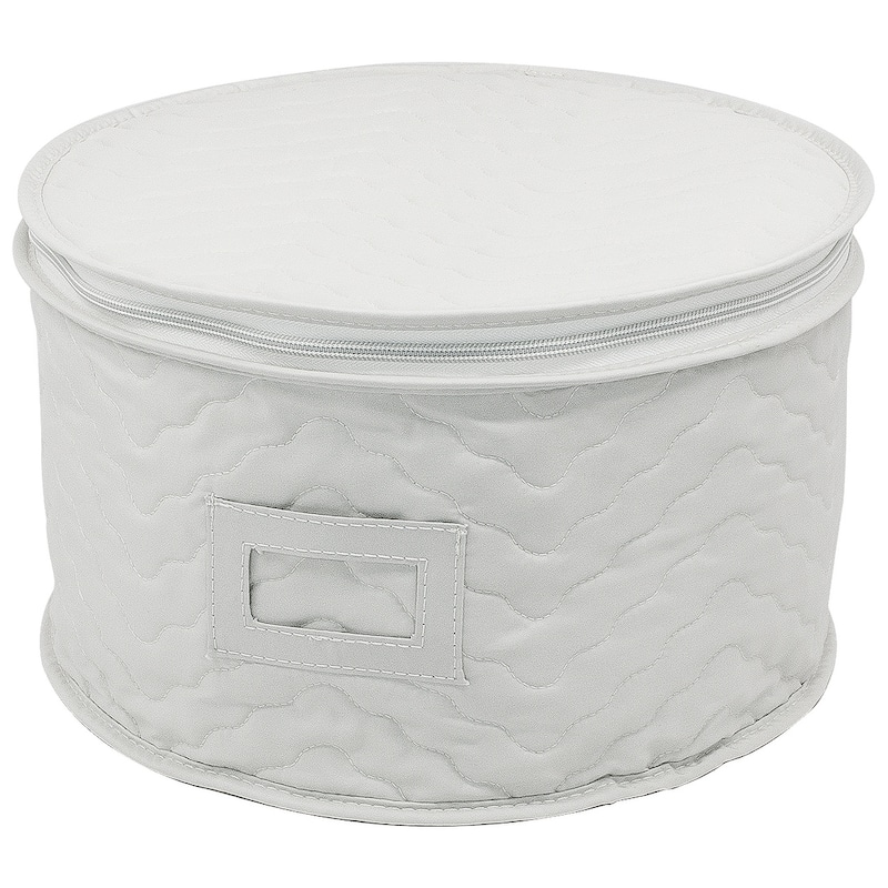 Dinnerware Storage 5-Piece Set for Protecting or Transporting Dinnerware — Service for 12 (Beige)