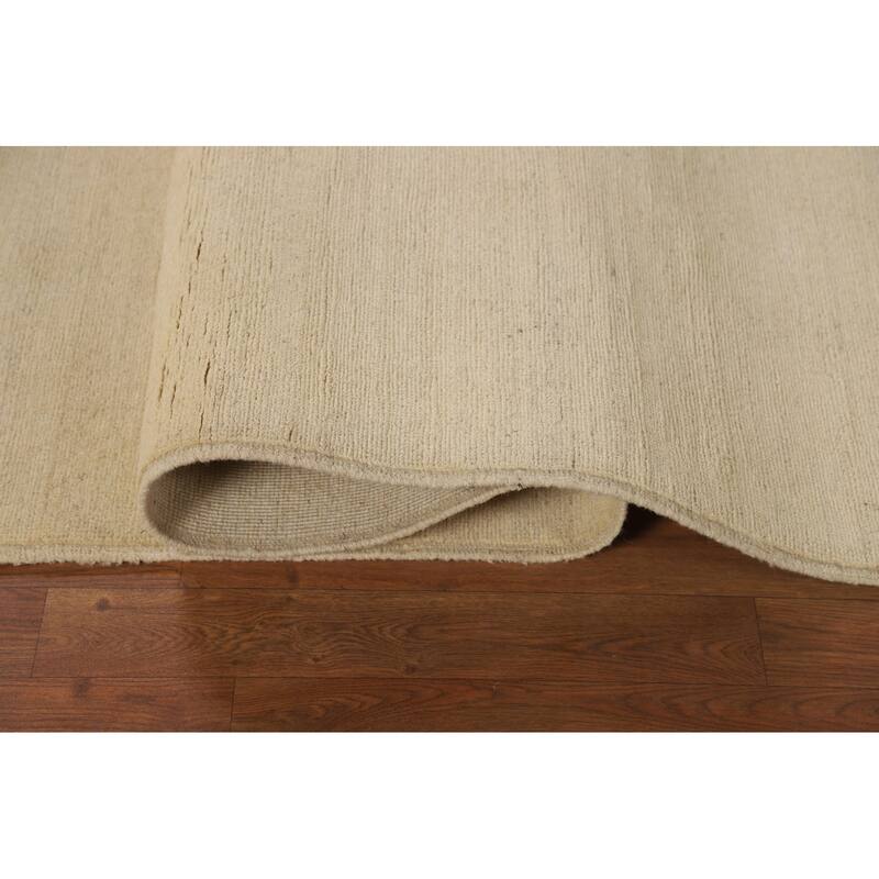 Modern Gabbeh Oriental Area Rug Hand-Knotted Solid Wool Carpet - 6'2"x 8'9"