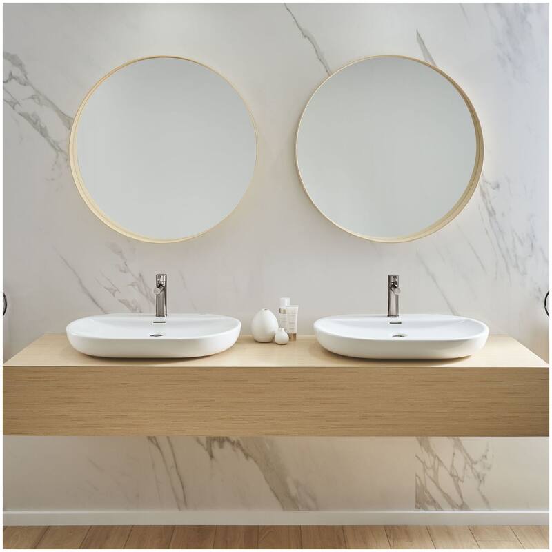 Grohe Essence Wall Mount or Vessel 27" Bathroom Sink with 1 Faucet