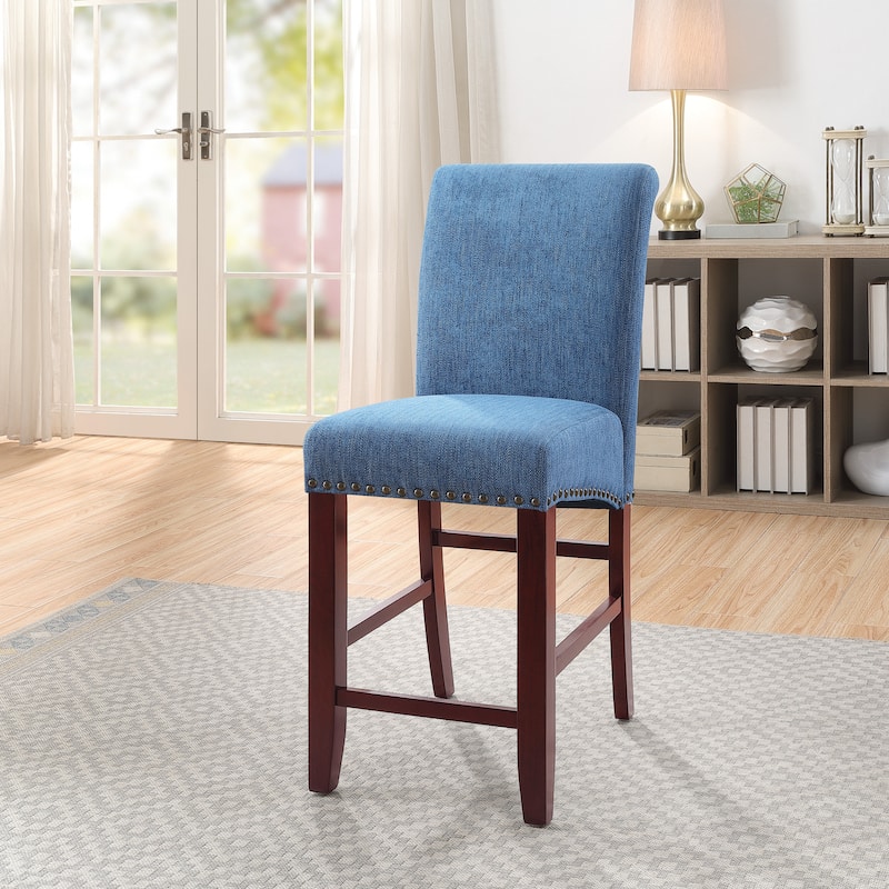 24" Parsons Barstool with Nailheads