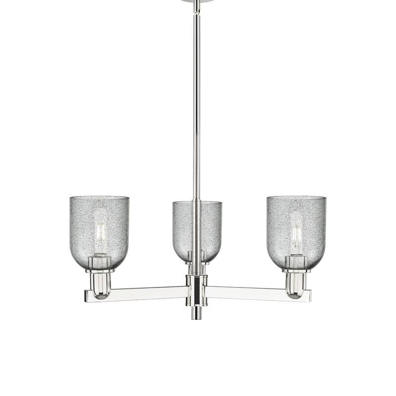 Innovations Lighting 716-3CR-11-27 Caledonia Chandelier Caledonia 3 - Polished Nickel / Charcoal