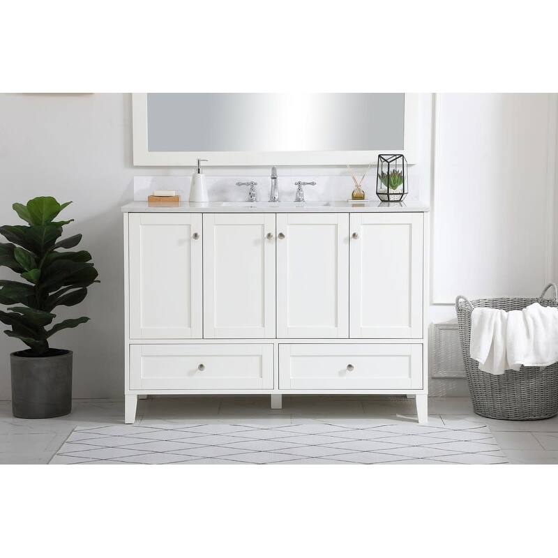 Elegant Lighting Sommerville 48" Free Standing Single Basin Vanity Set