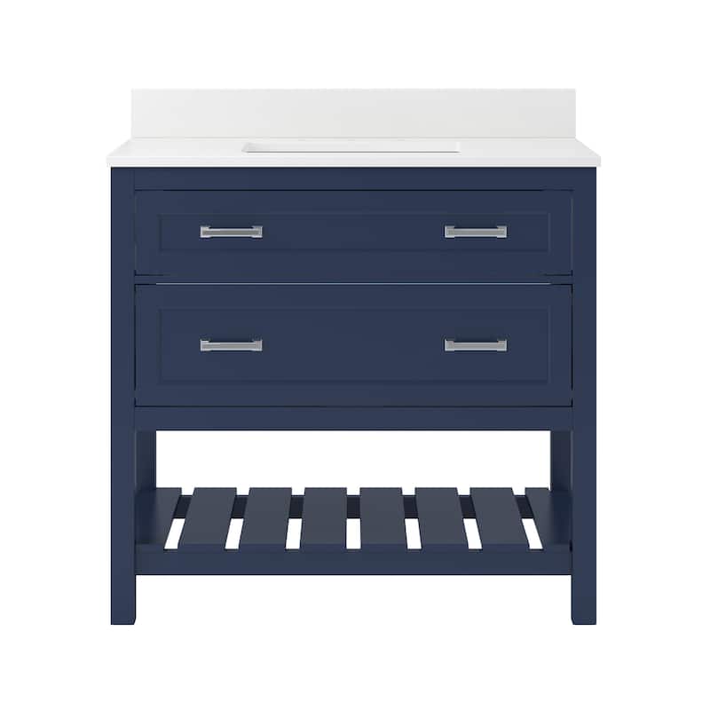CRAFT + MAIN LSVT3722D-QSWZ Lawson 36" Free Standing Single Basin - Aegean Blue