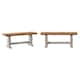 Option Oak Top with Antique White Base