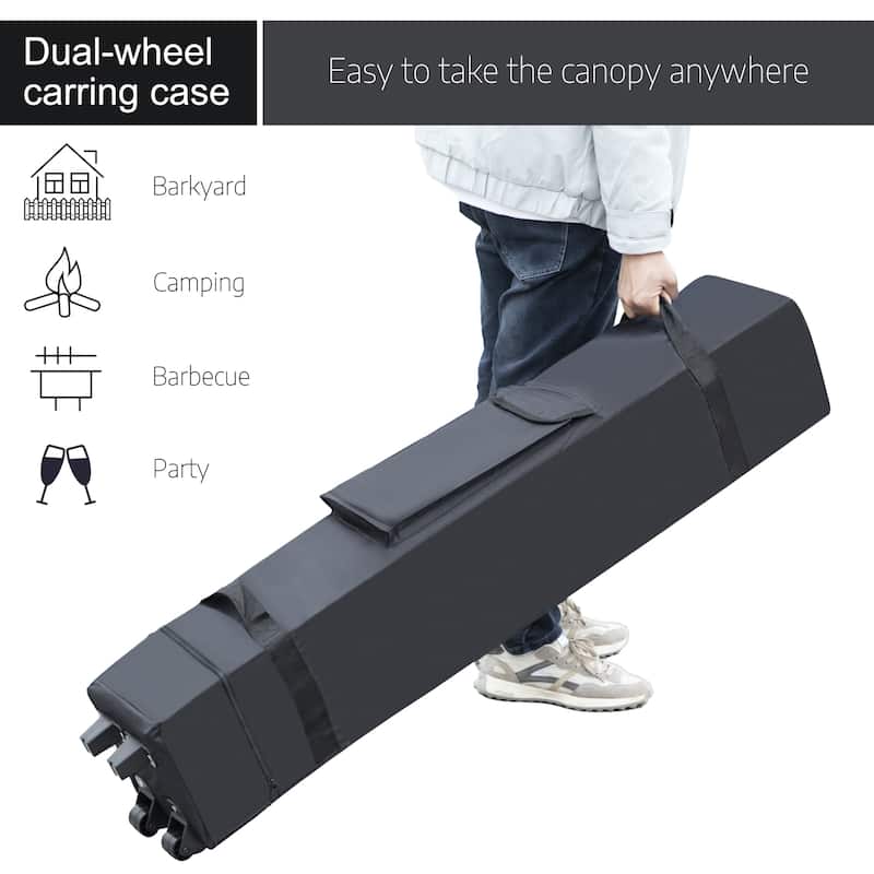 10'x10' Patio Tent Instant Gazebo Canopy with Wheeled Bag
