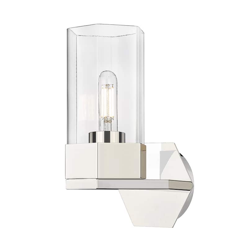 Innovations Lighting Claverack - 1 Light 9" Wall-Mounted Sconce - Clear/Polished Nickel