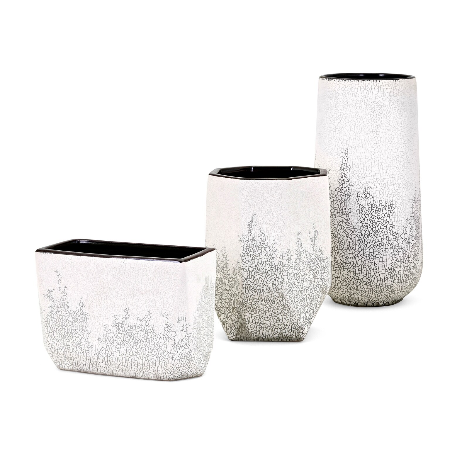 * 6 X Blanc Crackle Glaze Céramique Boutons * * 6 X Blanc Crackle Glaze Céramique Boutons *