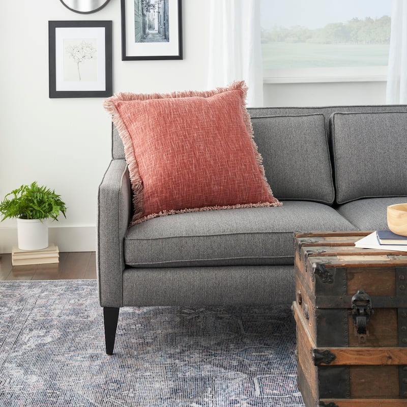 57 Grand by New Concept Washables Rustic Farmhouse Geometric Stonewash Throw Pillow , ( 22" x 22" )