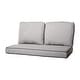 preview thumbnail 53 of 163, Haven Way Universal Outdoor Deep Seat Loveseat Cushion Set 46x26 - Medium Gray w/ Charcoal Piping
