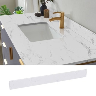 48 in. Engineered Marble Backsplash For Cabinet Vanity