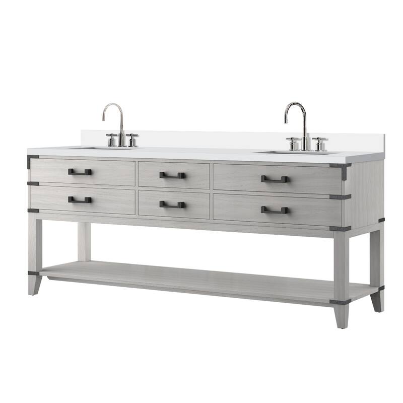 Norwalk Bath Vanity Cultured Marble Top, Sink and Faucet
