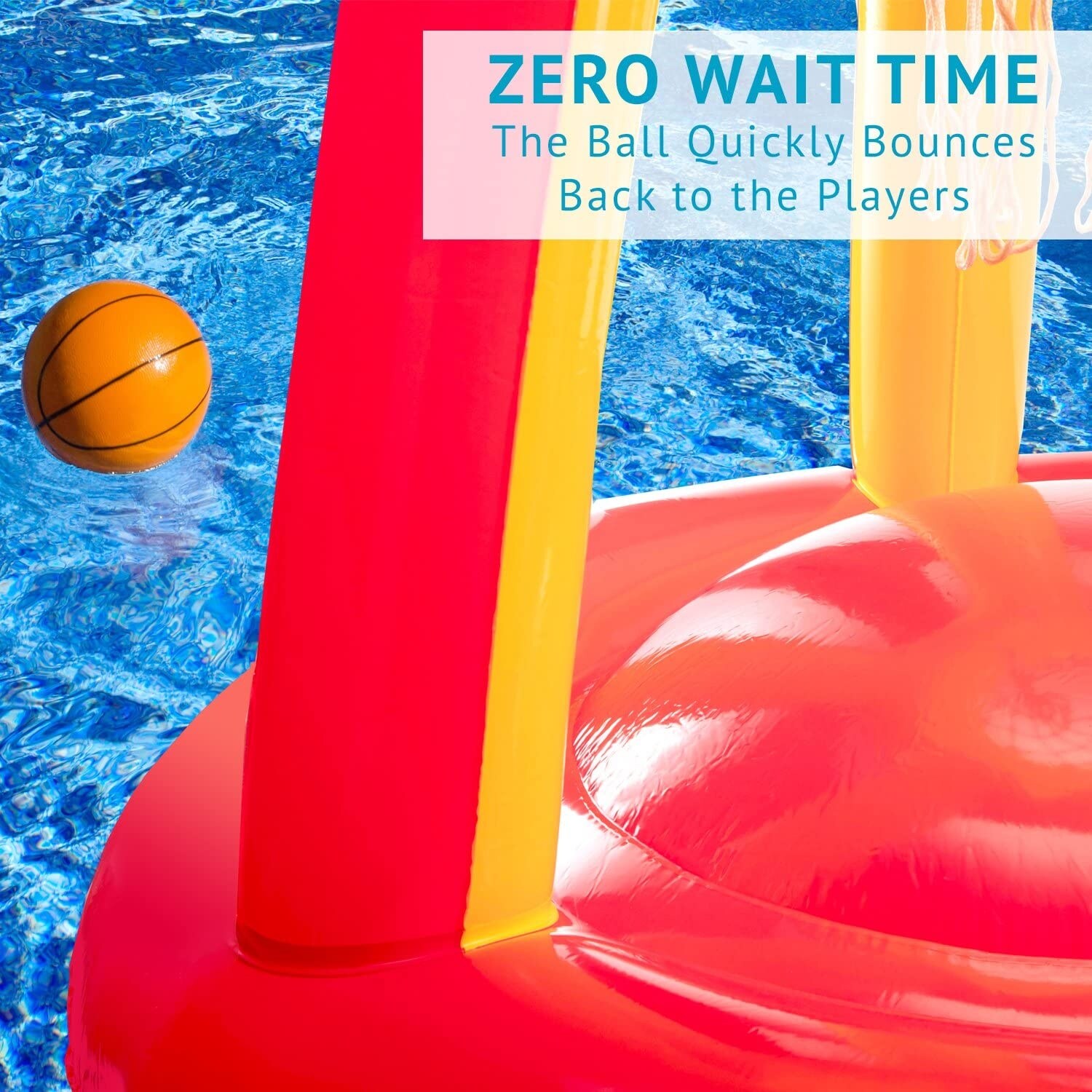 Shop Ivation Inflatable Floating Basketball Hoop Blow Up Ball